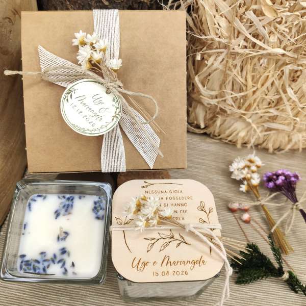 bomboniera candela battesimo